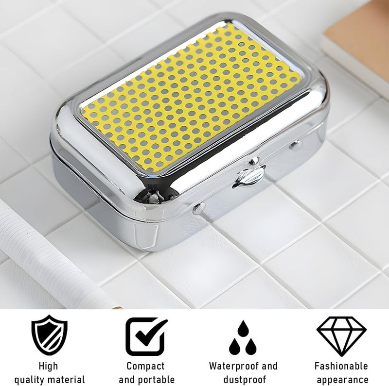 Yourkar Portable Ashtrays, Stainless Steel Carry-on Mini Ashtray with Windproof Lid, Portable Waterproof Creative Pocket Ashtray for Outdoor Cars, Universal Car Accessories (Yellow) - Image 4